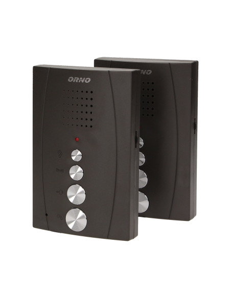 Zestaw domofonowy jednorodzinny z interkomem, bezsłuchawkowy, czarny ELUVIO INTERCOM