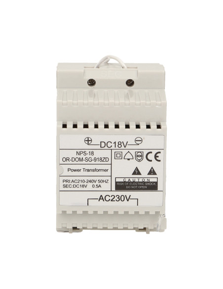 Zasilacz na szynę DIN 18VDC/0,5A do domofonów z serii SAGITTA