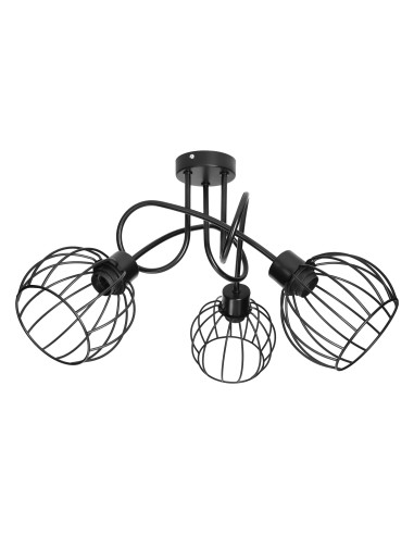 MARBELLA lampa wisząca, moc max. 3x60W, E27, czarna