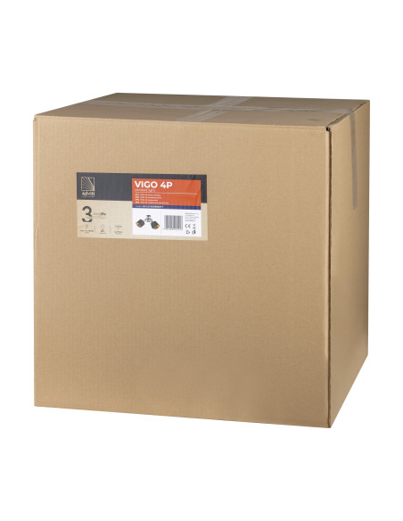 VIGO lampa wisząca, moc max. 4x60W, E27, czarna