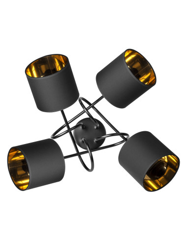 VIGO lampa wisząca, moc max. 4x60W, E27, czarna