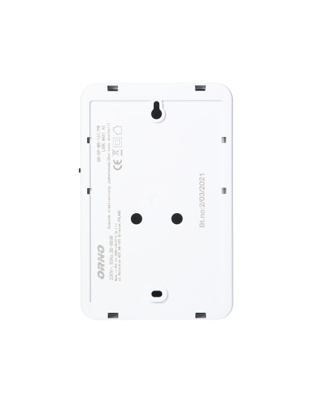 Dzwonek przewodowy elektroniczny jednotonowy LARK MAXI AC, 230V, śnieżnobiały