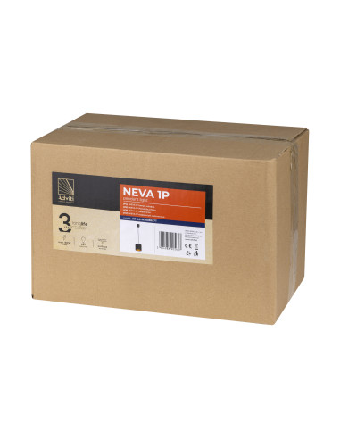 NEVA lampa wisząca, moc max. 1x60W, E27, czarna