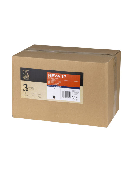 NEVA lampa wisząca, moc max. 1x60W, E27, czarna