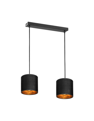 NEVA lampa wisząca, moc max. 2x60W, E27, czarna