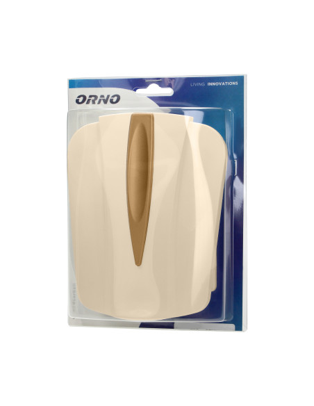 Dzwonek elektromechaniczny dwutonowy 8V, beżowy