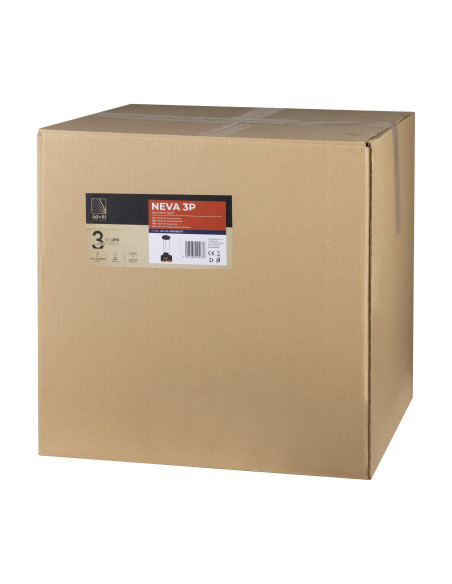 NEVA lampa wisząca, moc max. 3x60W, E27, czarna, podstawa okrągła