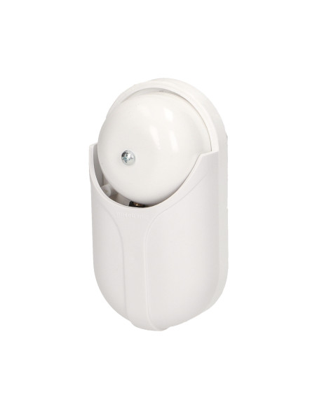 Dzwonek elektromechaniczny jednotonowy STANDARD BIS (czaszowy) 8V, biały