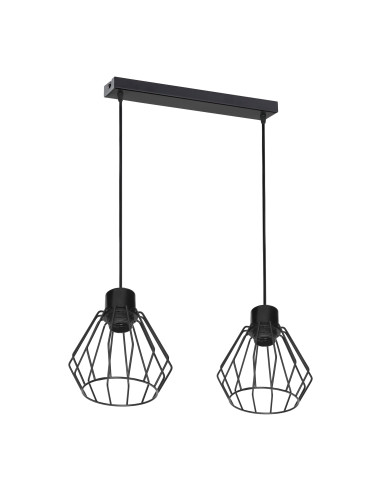 PINO lampa wisząca, moc max. 2x60W, E27, czarna