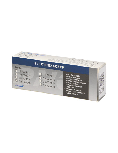 Elektrozaczep asymetryczny bez pamięci, bez blokady, prawy